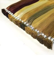 100gpack Prebonded Fusion Hair Extensions Straight 100strandspack Keratin Stick I Tip Human Hair 1 1B 2 4 8 27 6134958420