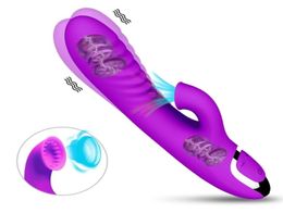 Double penetration AV Vibrator sex toys for woman with nipple clitoris sucker G spot dildo for adult Vaginal masturbator Y2004095382963