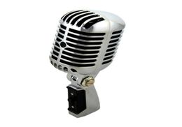 Professional Wired Vintage Classic Microphone Good Quality Dynamic Moving Coil Mike Deluxe Metal Vocal Old Style Ktv Mic Mike9399702