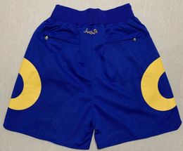 New Shorts Team Shorts Vintage Football Shorts Zipper Pocket Running Clothes Los Blue Colour Just Done Size SXXL6723870