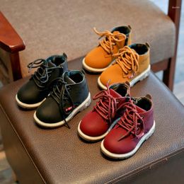 Boots Autumn Winter 2024 Children Plus Cotton Warm Snow Soft Leather Baby Boys Girls Fashion Ankle Non-slip