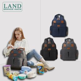 LAND Mommy Diaper Bags Large Capacity Backpack Mummy Travel Nappy bags Handbag Multi-function Maternity Bags with PAD HMB01