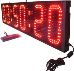 countdown up LED display clock sports game timer realtime 12 24hour red remote control singlesided aluminum frame can b8551599