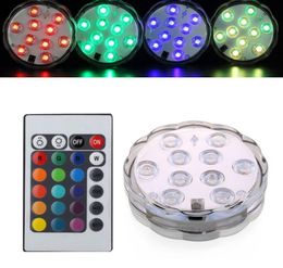 5050 smd 10 LED Submersible Light Kit Submersible flower designcreating multicolor lighting effect Wedding Birthday Party Decora9098346