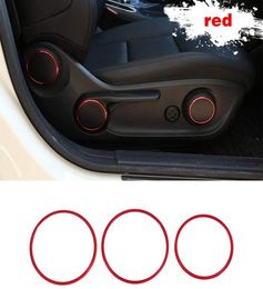 6pcsset Red Aluminum Alloy Seat Adjust Button Ring Trim For A B CLA GLA W176 W117 W246 C117 A1808714146