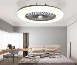 Modern Intelligent Ceiling Fan Lamps lights Bedroom Living Room Bluetooth Remote Control Inverter Children hanglamp home dcoration5859538