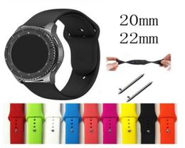 20mm 22mm Silicone Watch Band Gear S2 Strap for Samsung Gear S3 Classic Frontier Galaxy Watch active Amazfit Bip Bracelet6159364