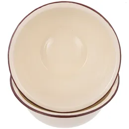 Dinnerware Sets Enamel Bowl Mixing Enamelware Kitchen Soup Holder Decorative Basin Vintage Salad Retro