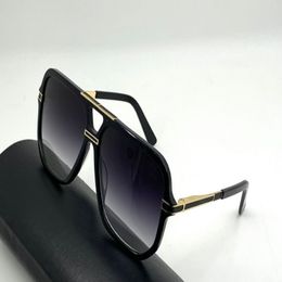 Occhiali da sole vintage 6025 Nero Oro Grigio Sfumato Sunnies Uomo Moda Occhiali da sole Occhiali Accessori Tonalità Protezione UV400 con 274O