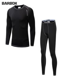 WOSAWE Winter Cycling Base Layer Long Sleeve Fleece Thermal Breathable Underwear Men Running Ski Sports Underwear Clothing8915338
