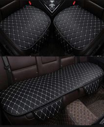 Universal Leather Car Seat Cover Set Front Rear Backseat Cushion Auto Chair Seats Protector Mat Pad Interior Accessories1852380