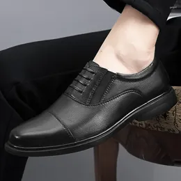 Casual Shoes Men Business Dress Lace Up Genuine Leather Oxfords Wedding Party