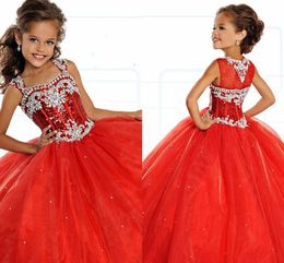Little Girl039s Pageant Dresses Birthday Party 2019 Toddler Kids Formal Wear Ball Gown Beads Teen Kids Size 3 5 7 9 Custom Made4653794