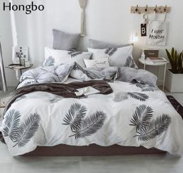 Hongbo Cotton Crystal Flannel Bedding Set With Duvet Cover Bed Sheet Children Kids Girl Leaves Winter Bed Linen1797682