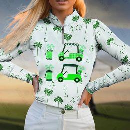 Polos 2024 new Women Golf Long Sleeve polo Shirt Autumn winter Clothing Quality Slim Golf Apparel Sports Wear Tennis Baseball Clothes