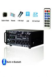 Freeshipping Bluetooth 2.0 Channel 2000W o Power HiFi Amplifier 220-240V AV Amp Speaker Remote Control EQ Stage Karaoke for Car Home4889739