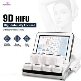Professional HIFU Facial Machine Face Lift Wrinkle Removal Anti Aging Skin Tightening Device Salon 9D Hifu Ultrasound Facial Lifting Beauty Equipment for Face