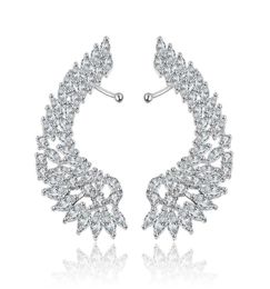 Ear Cuff SENYU Fashion Bridal Jewelry Luxury Lady039s CZ Crystal Angel Wing Sweep Wrap rings Rhodium Plating Climber rings 22114780638