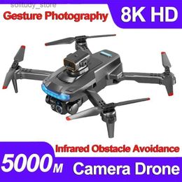 Drones 8K Mini P15 Dual Camera Drone 360 degree Flip One Key Hover Aviation Photography Four Helicopter Travel Toy Gifts Q240308