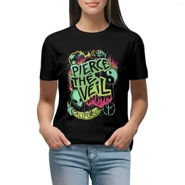 Women's Polos Pierce The Veil Band Vintage T-shirt Aesthetic Clothing Anime Clothes Summer Blouses Woman 2024