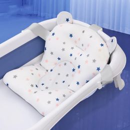 Foldable Baby Bath Seat Support Mat Baby Bath Tub Pad born Bathtub Pillow Infant Anti-Slip Soft Comfort Body Cushion 240228