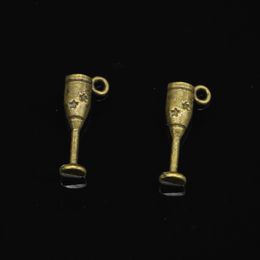 133pcs Zinc Alloy Charms Antique Bronze Plated champagne flutes wine glass Charms for Jewellery Making DIY Handmade Pendants 20 5mm2783