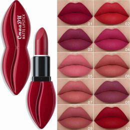 Lipstick 10 Colours Waterproof Big Mouth Nude Matte Lipsticks Long Lasting Lip Stick Not Fading Sexy Red Velvet Lipstick Makeup CosmeticL2403