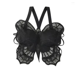 Bras Fashion Butterfly reggiseno per donne sexy in pizzo senza spalnetto crollo svuotato bralette biancheria intima femmina in lingerie imbottita brassere