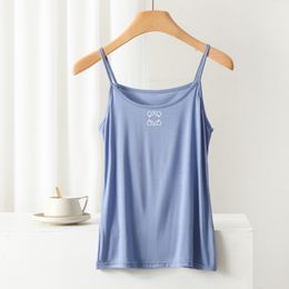 Loewews Vest Designer Tops Womens Tank Tops Loews Top Summer Slim Sleeveless Camis Croptop Outwear Loeweee Shirt Elastic Sports Knitted Tanks Embroidery Vest 468