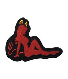 Sex Fashion Red Devil Girl Patch Custom Embroidered Iron Sew on Tshit Jacket and Bag 4118009