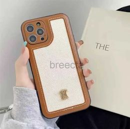 Cell Phone Cases Cases Designers Iphone Fashion Case for 12 14 Pro Max 11 13 promax Classic fashion mens Leather Couple case cover G2309116Z 240304