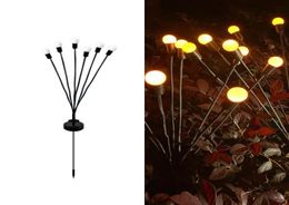 Solar Garden lights firefly Outdoor Waterproof Home Camping Park Decoration Warm white coloful5515988