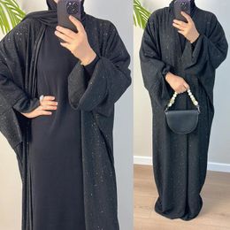 Ethnic Clothing Muslim Dress Dubai Middle East Turkey Autumn Winter Elegant Thickened Cardigan Turkish Tunic Abaya Kimono