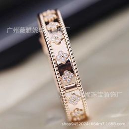 Designer Bangle Sweet VanCF Bracelet Jade Kaleidoscope Wide Narrow Full Diamond v Gold 18k Rose Gold Clover Set Diamond Couple Buckle Bracelet FALB