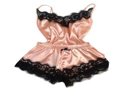 Sexy Set Sexy Lingerie Porno Babydoll Erotic Sleepwear Women Underwear Bow Lace Sex Dress Fashion Temptation Satin Nightdress Suit4905075