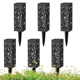 6pcs Outdoor Solar Lights Garden Powered Lamp Lantern Waterproof Pathway Yard Lawn Decoration