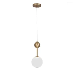 Pendant Lamps Nordic Gold Drop Glass E14 Lights Bedroom Bedside Living Room Dining Bar Copper Hanging Deco Lighting