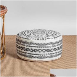 Cushion/Decorative Pillow Japanese Style Meditation Cushion Homestay Tatami Moroccan Pouffe Er Unstuffed Ottoman Luxury Cotton Footstoo Dh1Hb