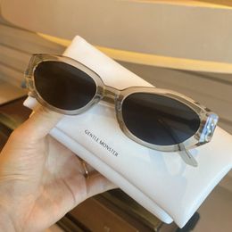 Retro Womens GM Cat Eye Frame Designer Sunglasses 3225 Women Transparent Frame Black Lens Simple and High Quality Texture Temperament Sunshade Glasses