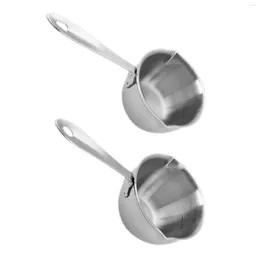 Pans Stainless Steel Saucepan With Pour Spouts Small Coffee Warmer Pot Melting Soup Pan Milk