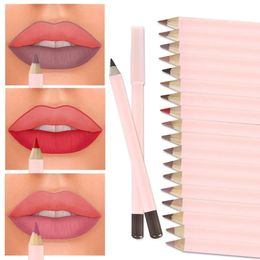 Brown Lip Liner Pencil Private Label Custom Bulk Lipliner Lips Cosmetics Cosmeticos Makeup 240305