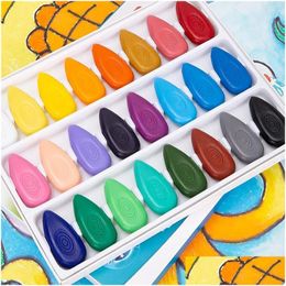 Crayon 1 Set 12 Colors Wax Crayons For Baby Kids Washable Safe Painting Ding Tool School Student Office Art Supply 231108 Drop Delive Dhuem