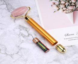 Dropshippping Halloween promotion 24k Golden Jade Beauty Bar face vibrators Lifting Slimming Helper Electric Roller Massage Stick 1214584