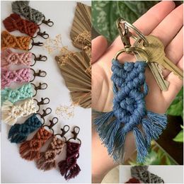 Keychains & Lanyards Rame Fringe Keychain - Boho Bridal Wedding Shower Decor Gifts Under 5 Rames Tassel Key Drop Delivery Fashion Acc Dh7Gd