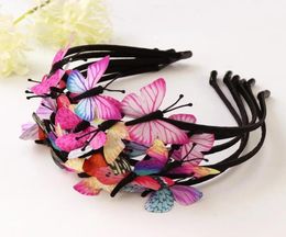 2019 Girls Kids Butterfly Headband Children Party Hair Accessories Colourful Handmade Fairy Princess Hairbands7892212