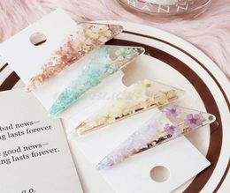 Japanese Fresh Style Literary Girls Duckbill Hair Clips Irregular Triangle Geometric Hairpins Sweet Candy Color Flower Barrettes1466066