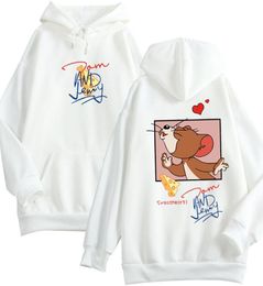 Men039s Hoodies Sweatshirts Fashion Cartoon Cat Tom And Mouse Jerry Couple Sweatshirt Hoody Winter Harajuku Korean Casual Lon3021705