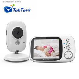 Baby Monitor Camera TakTark 3.2-inch wireless video baby monitor with lullaby automatic night vision two-way intercom temperature monitoring nanny Q240308