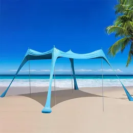 Tents And Shelters Family Beach Awning Sun Shade 2.1Mx2M/3Mx3M Ultralight Tent With Sandbag UPF50 UV Portable Canopy