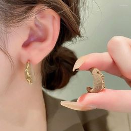 Hoop Earrings Flocked C-shaped For Women Temperament Fashion Simple Jewellery